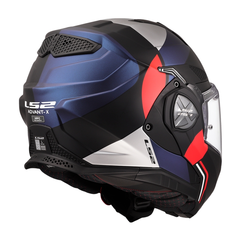 Kask motocyklowy typu flip-up LS2 FF901 Advant X Ultra niebiesko-czerwony
