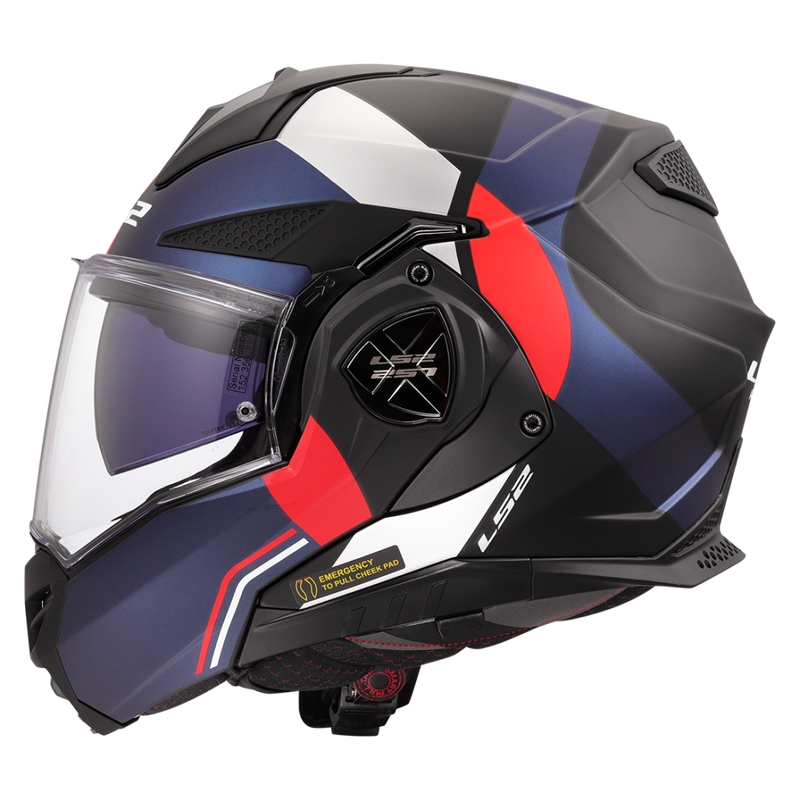 Kask motocyklowy typu flip-up LS2 FF901 Advant X Ultra niebiesko-czerwony