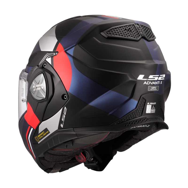 Kask motocyklowy typu flip-up LS2 FF901 Advant X Ultra niebiesko-czerwony