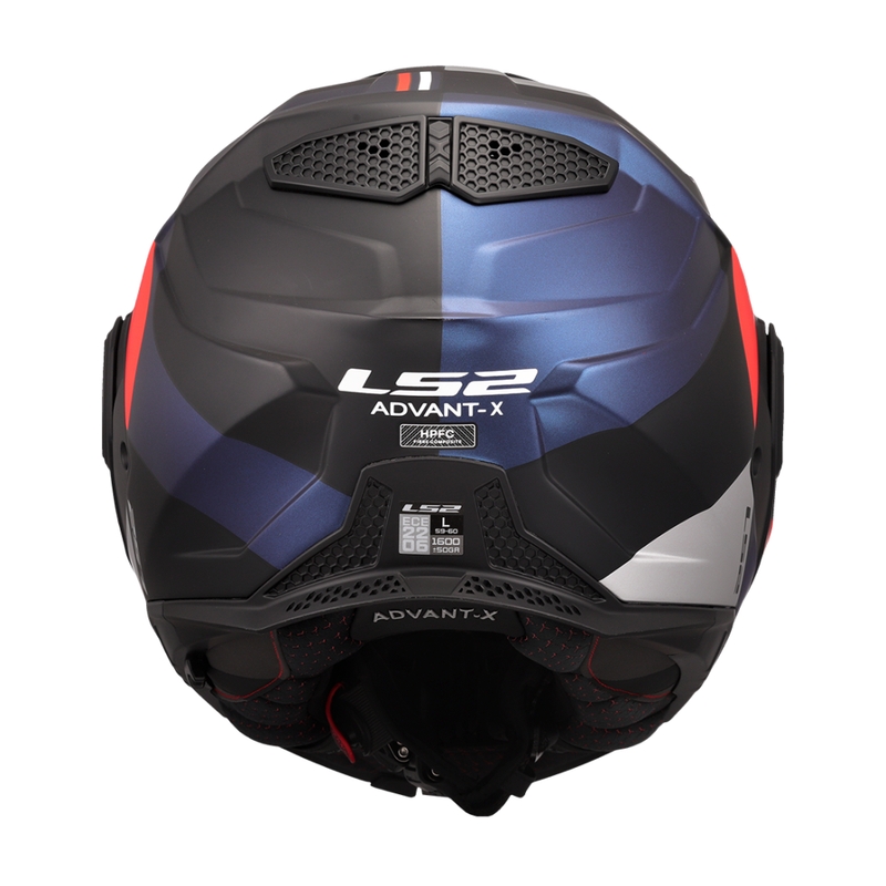 Kask motocyklowy typu flip-up LS2 FF901 Advant X Ultra niebiesko-czerwony