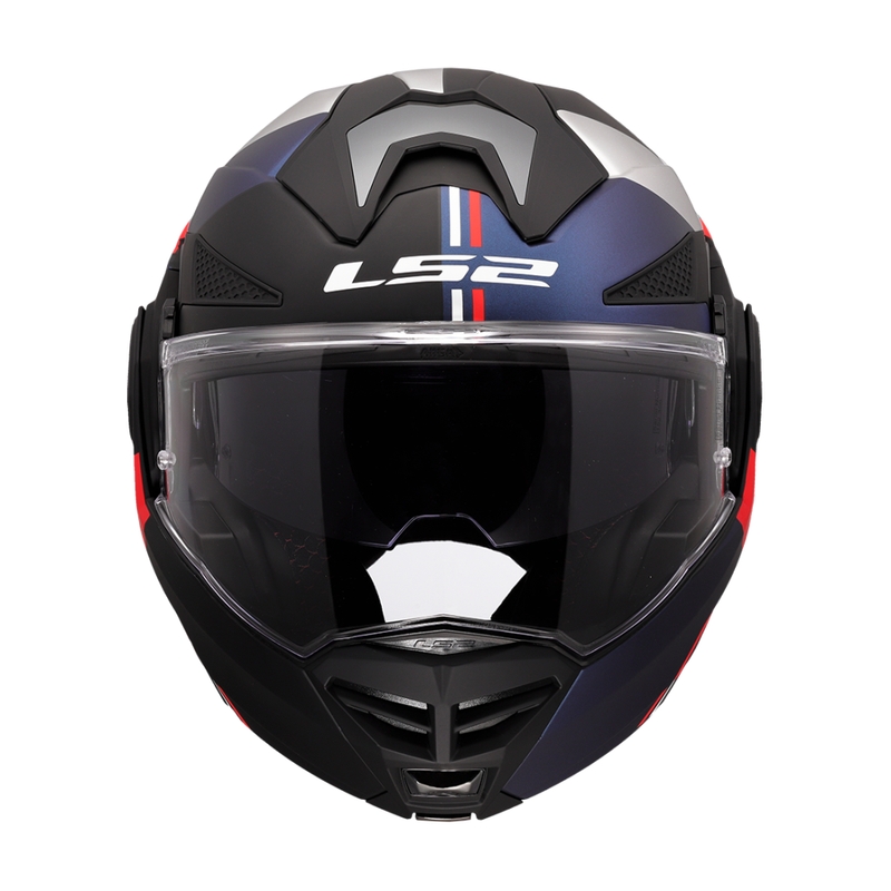 Kask motocyklowy typu flip-up LS2 FF901 Advant X Ultra niebiesko-czerwony