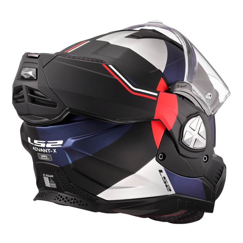 Kask motocyklowy typu flip-up LS2 FF901 Advant X Ultra niebiesko-czerwony