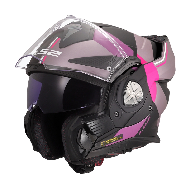 Kask motocyklowy typu flip-up LS2 FF901 Advant X Ultra szaro-fioletowy