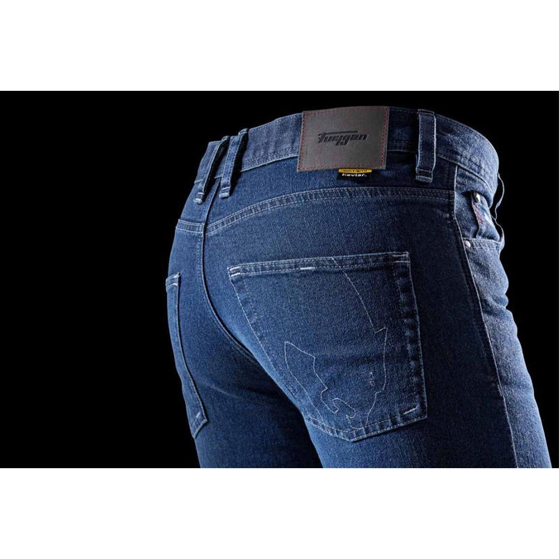 Jeansy motocyklowe Furygan K12 X Kevlar® Straight w kolorze niebieskim