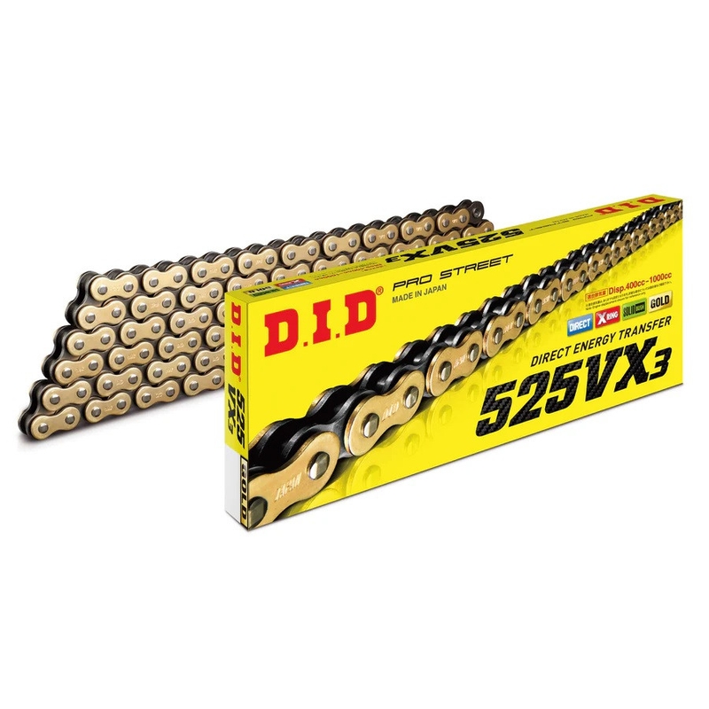 VX series X-Ring chain D.I.D Chain 525VX3 116 L Gold/Black