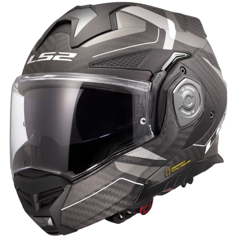 Kask motocyklowy typu flip-up LS2 FF901 Advant XC Horizon srebrno-szary