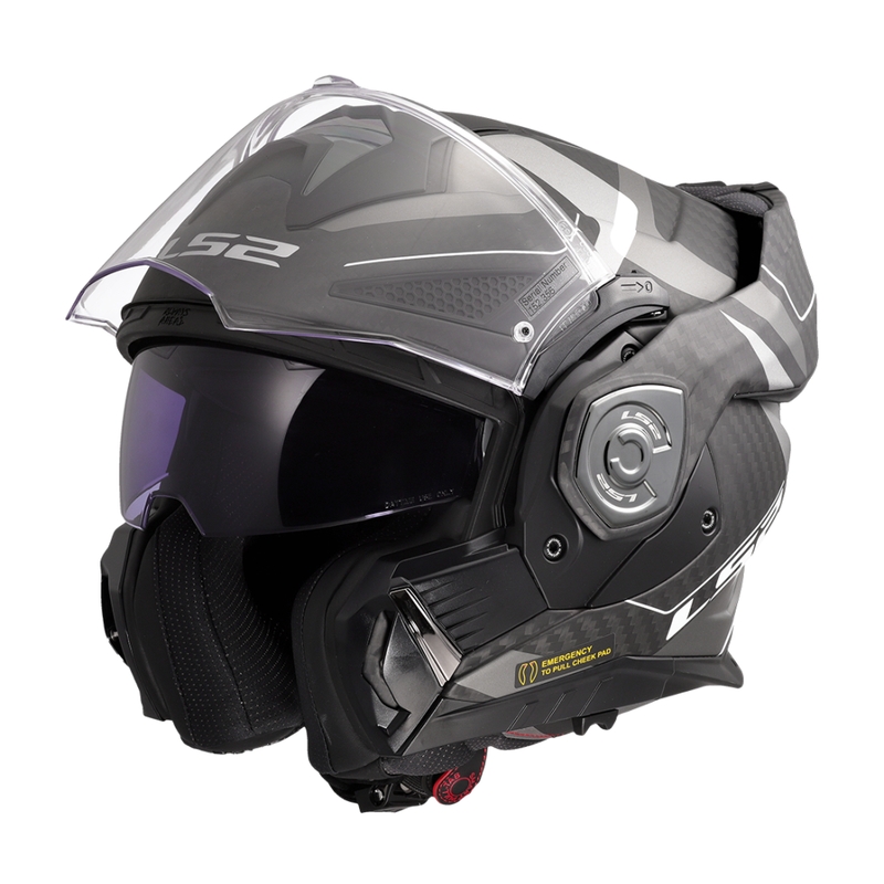 Kask motocyklowy typu flip-up LS2 FF901 Advant XC Horizon srebrno-szary