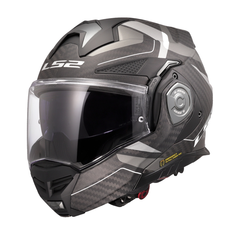 Kask motocyklowy typu flip-up LS2 FF901 Advant XC Horizon srebrno-szary
