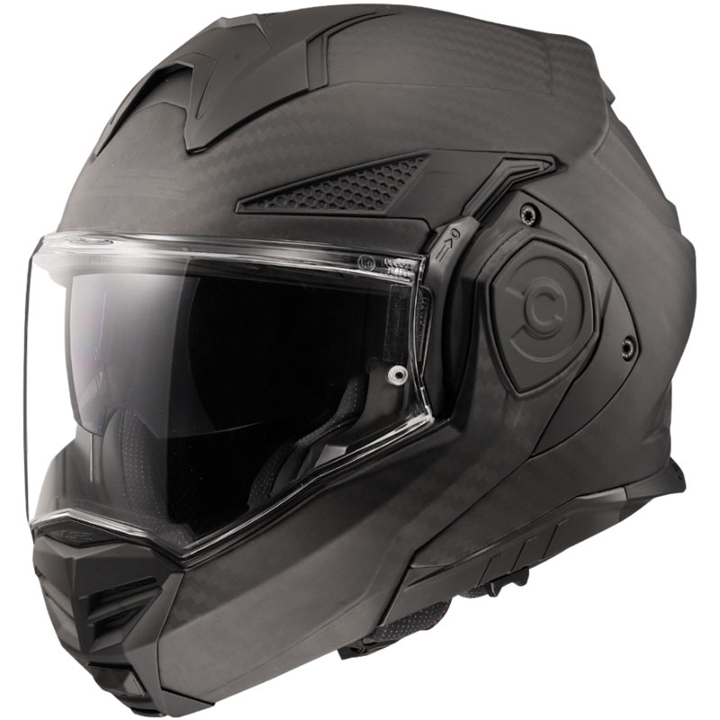 Kask motocyklowy typu flip-up LS2 FF901 Advant X Solid Carbon matowy czarny