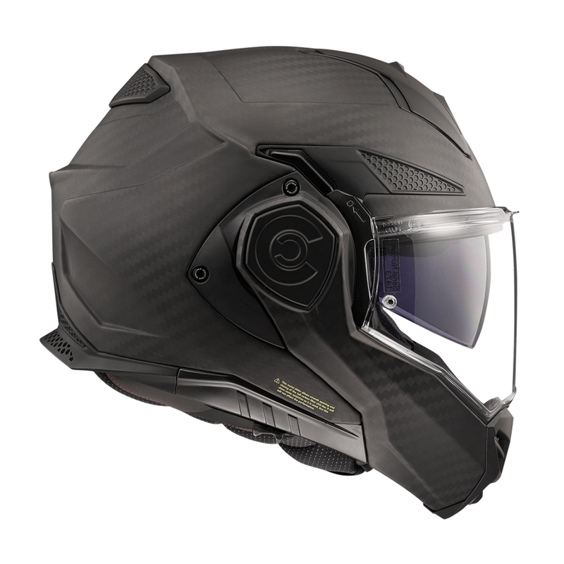 Kask motocyklowy typu flip-up LS2 FF901 Advant X Solid Carbon matowy czarny