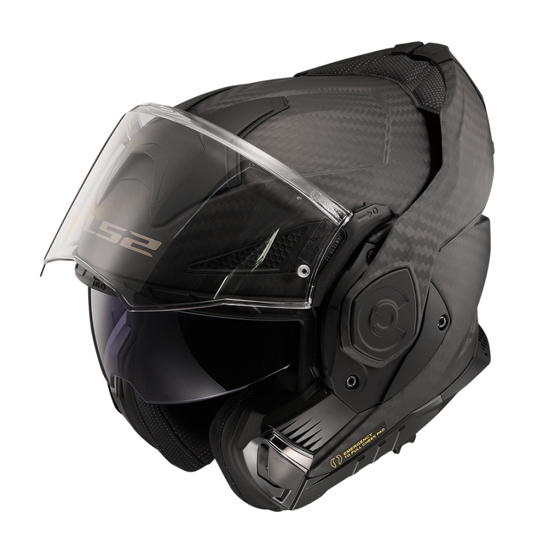 Kask motocyklowy typu flip-up LS2 FF901 Advant X Solid Carbon matowy czarny