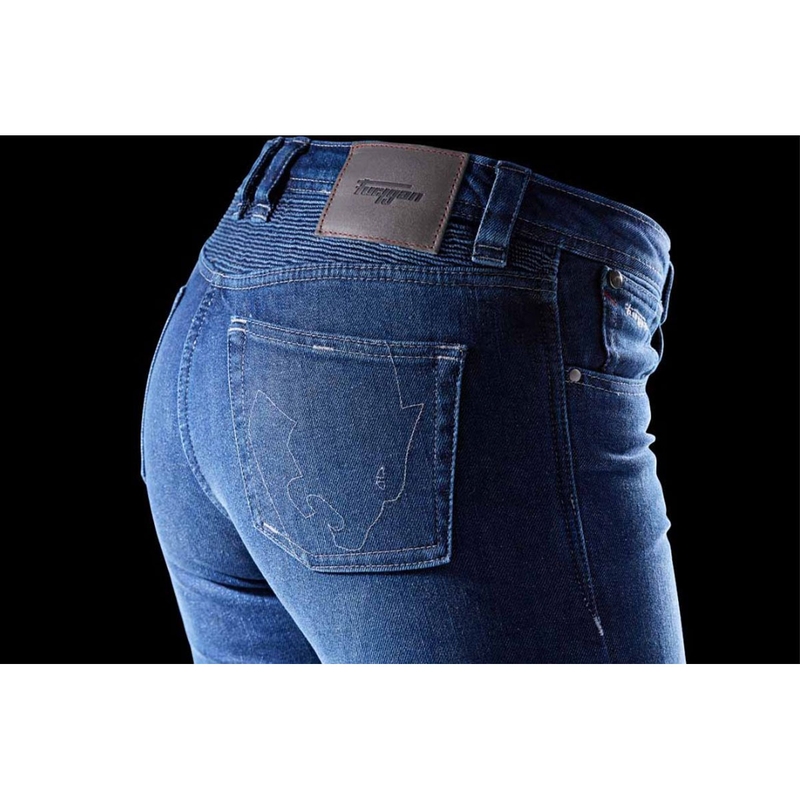 Jeansy motocyklowe damskie Furygan Purdey Evo Slim niebieskie