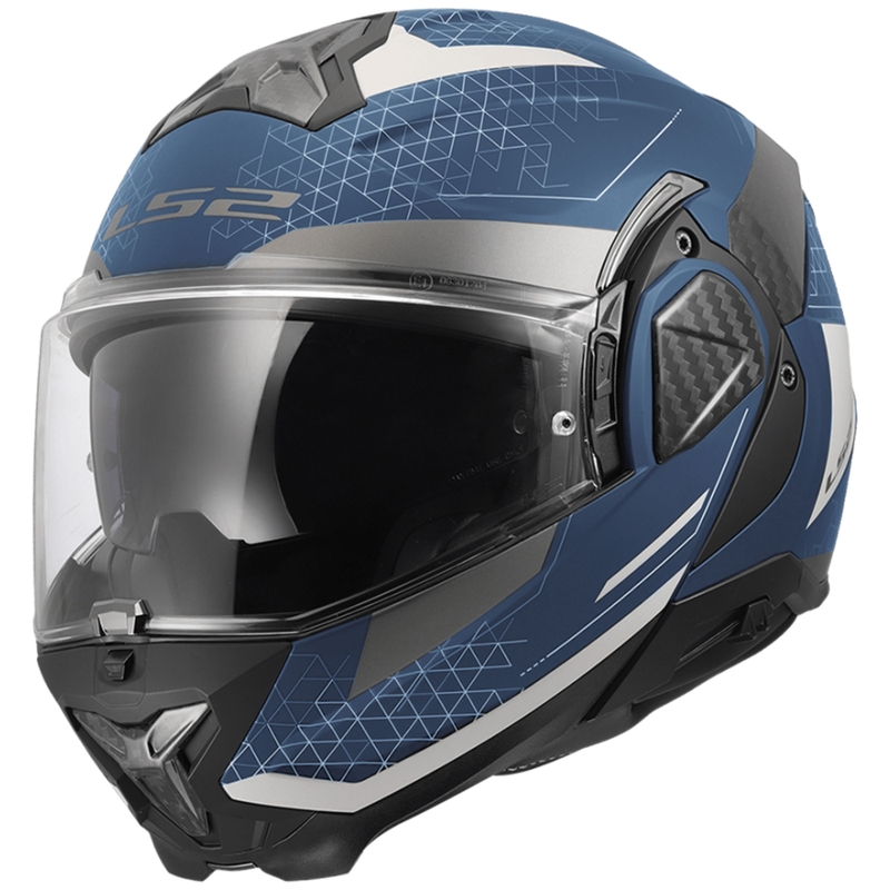 Kask motocyklowy typu flip-up LS2 FF910 Advant II Astral matowy niebiesko-szary