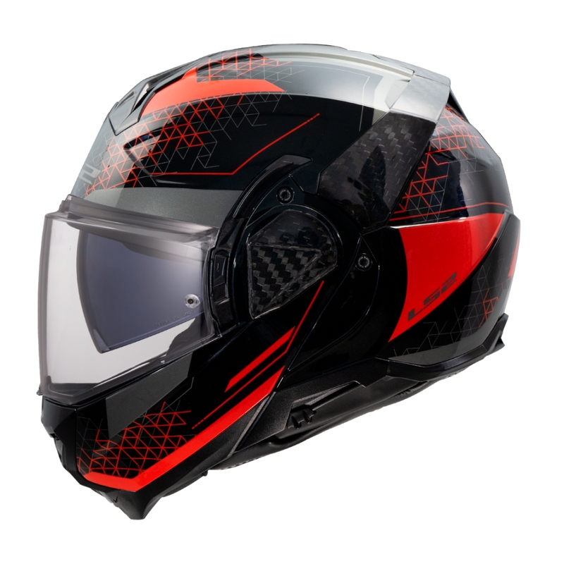 Kask motocyklowy typu flip-up LS2 FF910 Advant II Astral czerwony