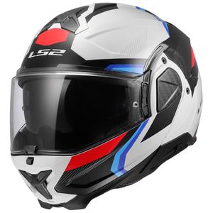 Kask motocyklowy typu flip-up LS2 FF910 Advant II Triple biało-niebiesko-czerwony