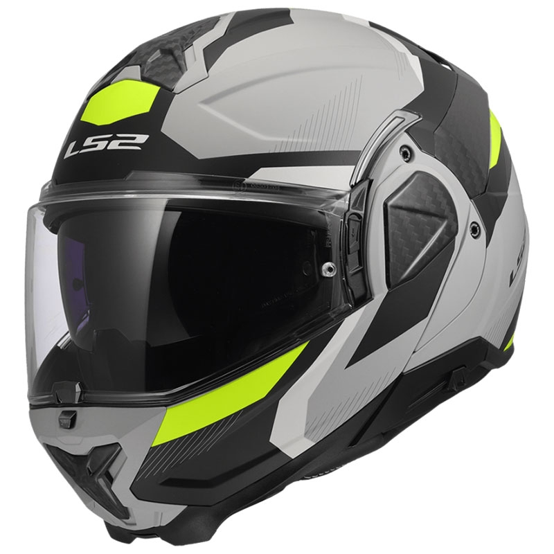 Kask motocyklowy typu flip-up LS2 FF910 Advant II Triple jasnoszary
