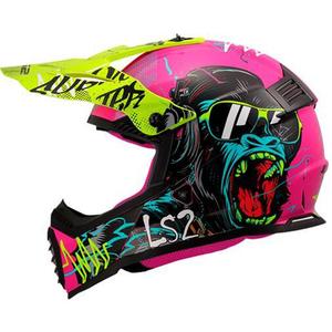 Kask motocrossowy dziecięcy LS2 MX437 Fast EVO Mini Gorilla fioletowy