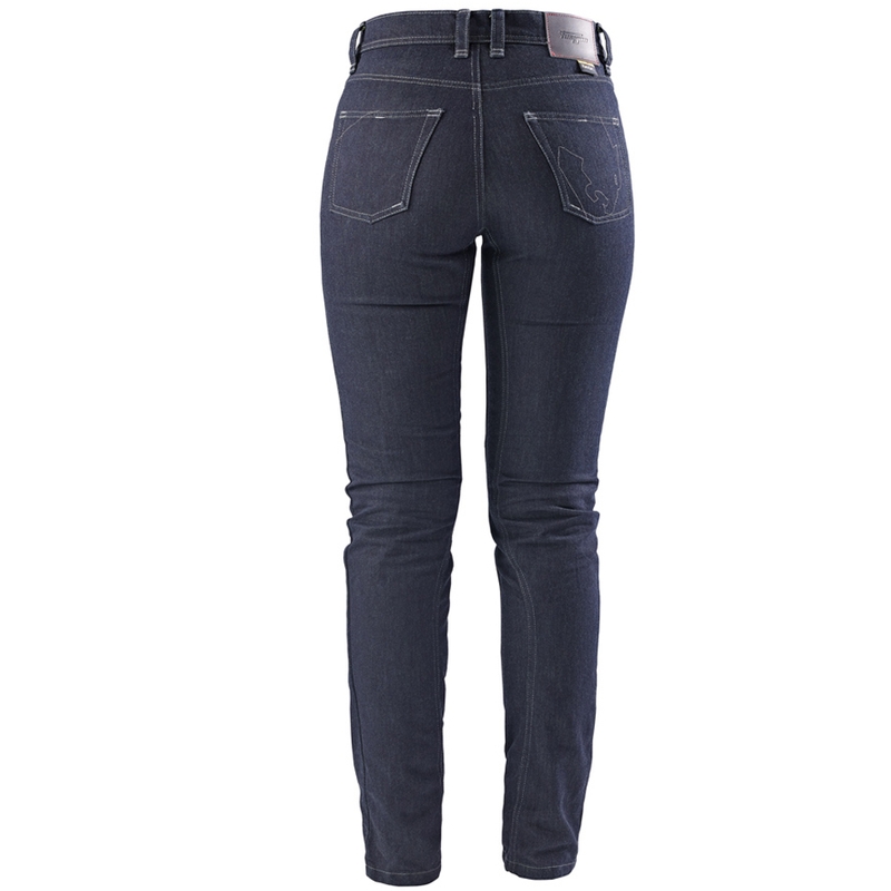 Jeansy motocyklowe damskie Furygan Nikita X Kevlar® Mom Fit w kolorze ciemnoniebieskim