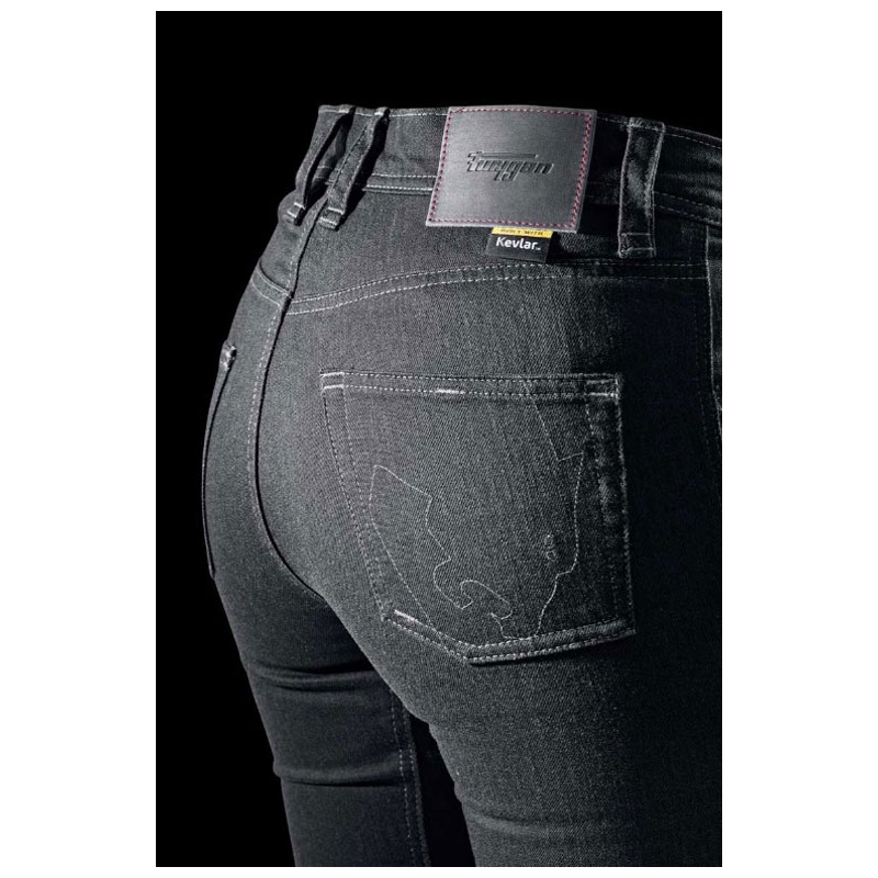 Furygan Nikita X Kevlar® Mom Fit damskie jeansy motocyklowe ciemnoszare