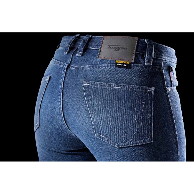 Jeansy motocyklowe damskie Furygan Kate X Kevlar® Straight Blue