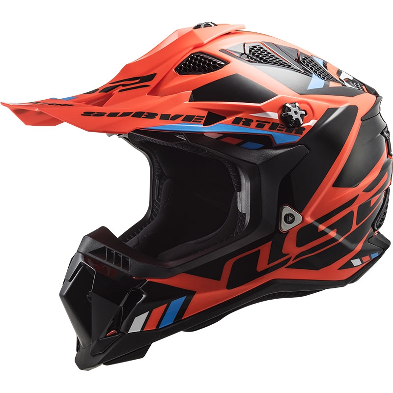 Kask motocrossowy LS2 MX700 Subverter Stomp pomarańczowo-czarny