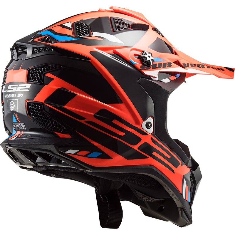 Kask motocrossowy LS2 MX700 Subverter Stomp pomarańczowo-czarny