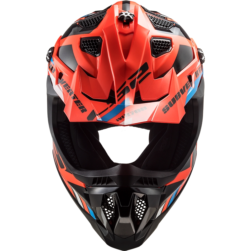 Kask motocrossowy LS2 MX700 Subverter Stomp pomarańczowo-czarny