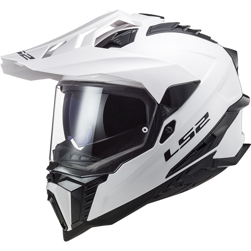 Kask motocyklowy enduro LS2 MX701 Explorer Solid biały