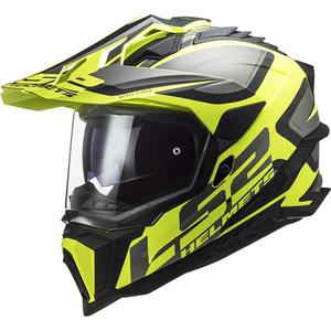 Kask motocyklowy enduro LS2 MX701 C Explorer Alter matowy czarny-fluo żółty