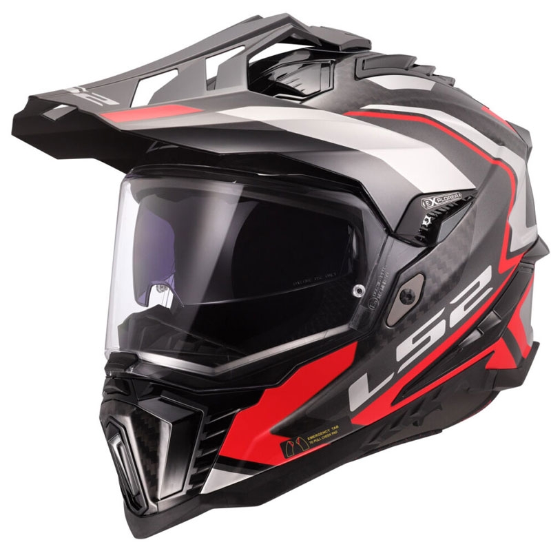 Kask motocyklowy enduro LS2 MX701 Explorer C Frontier II czerwony