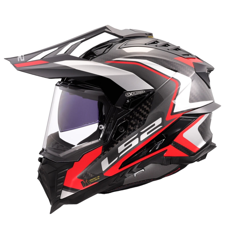 Kask motocyklowy enduro LS2 MX701 Explorer C Frontier II czerwony