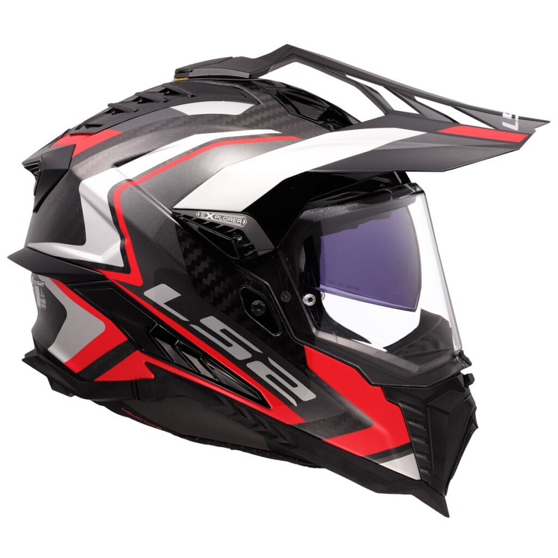 Kask motocyklowy enduro LS2 MX701 Explorer C Frontier II czerwony