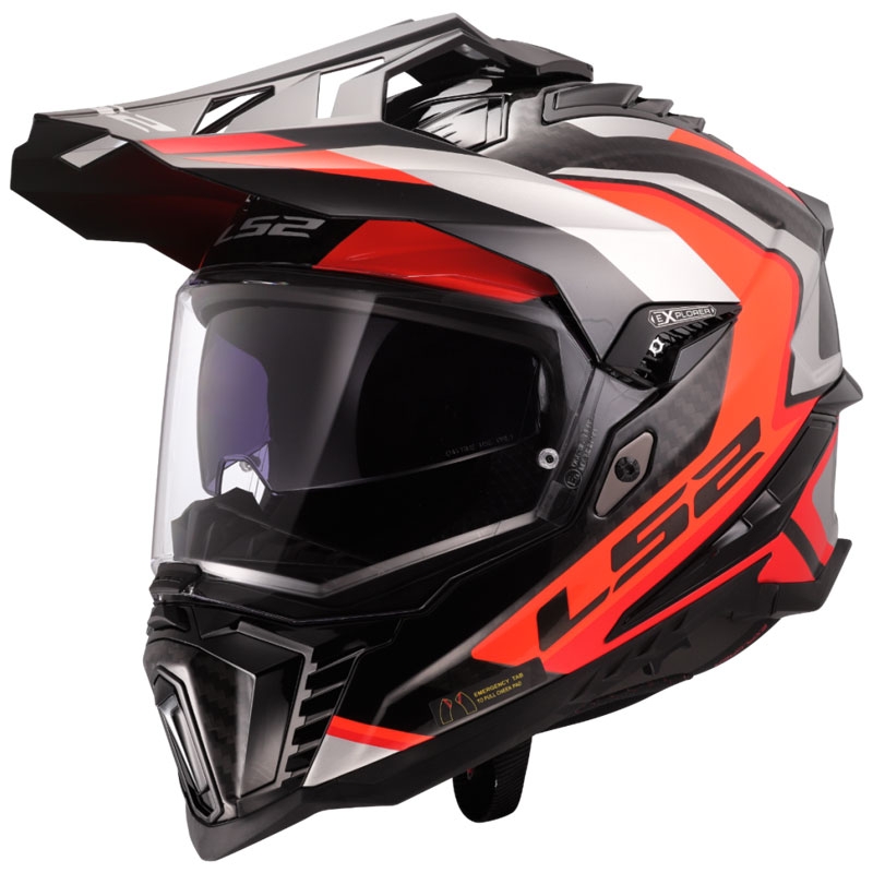 Kask motocyklowy enduro LS2 MX701 Explorer C Frontier II pomarańczowy