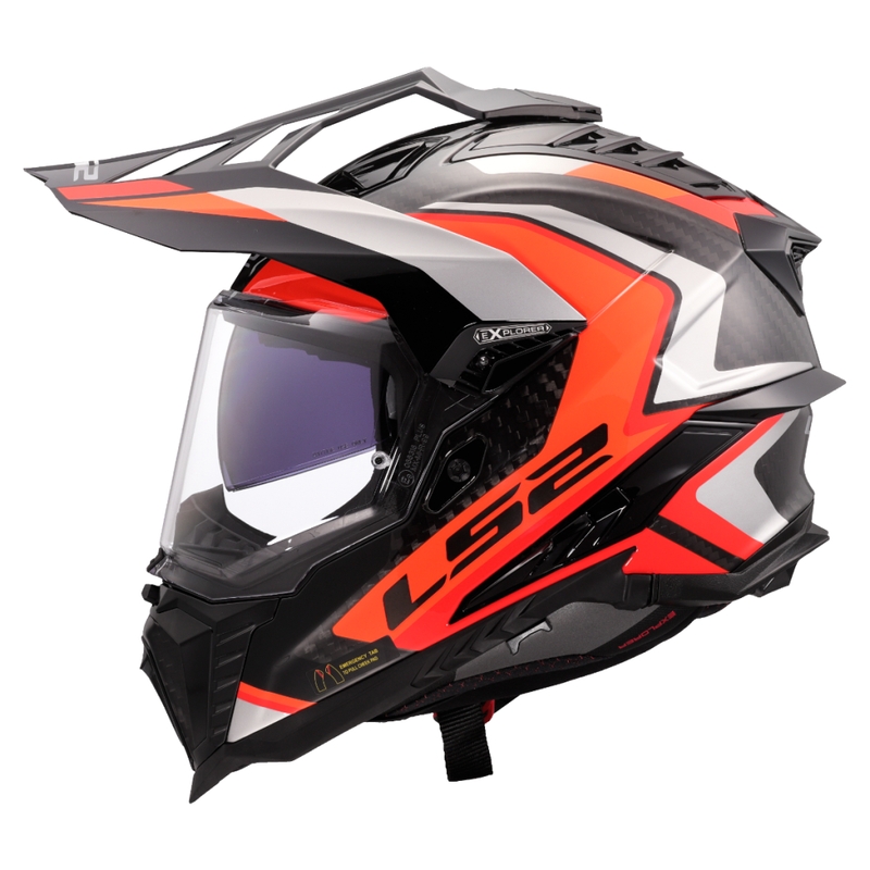 Kask motocyklowy enduro LS2 MX701 Explorer C Frontier II pomarańczowy