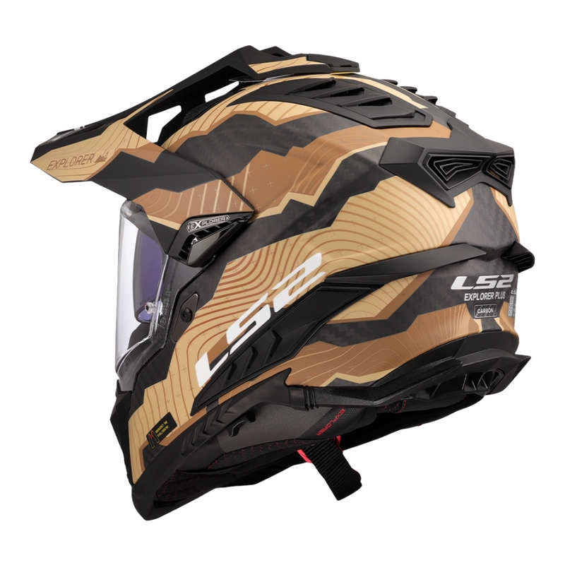 Kask motocyklowy enduro LS2 MX701 Explorer C Trick brązowo-piaskowy