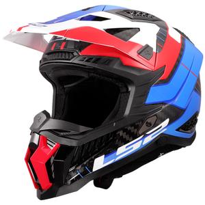 Kask motocrossowy LS2 MX703 X-Force Galuo biało-czerwono-niebieski