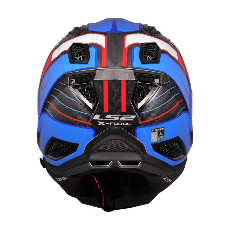 Kask motocrossowy LS2 MX703 X-Force Galuo biało-czerwono-niebieski