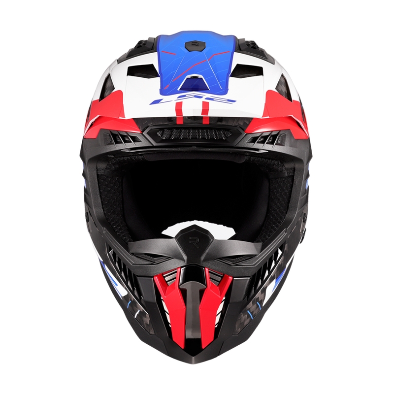 Kask motocrossowy LS2 MX703 X-Force Galuo biało-czerwono-niebieski