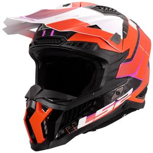 Kask motocrossowy LS2 MX703 X-Force Galuo pomarańczowy