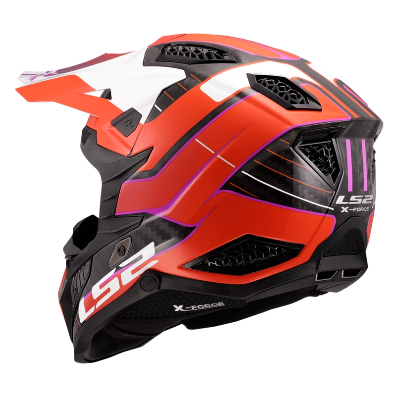 Kask motocrossowy LS2 MX703 X-Force Galuo pomarańczowy