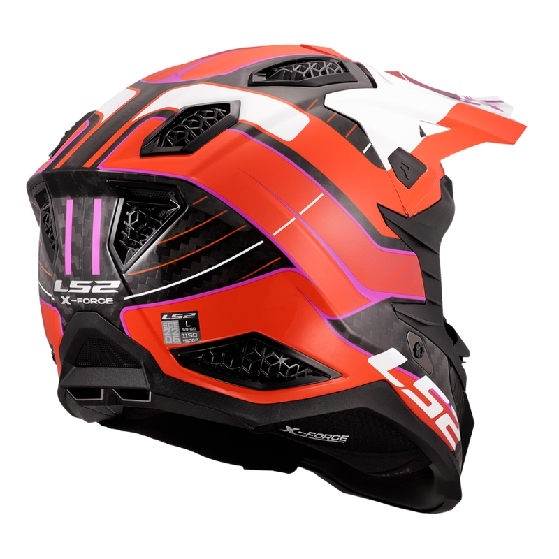 Kask motocrossowy LS2 MX703 X-Force Galuo pomarańczowy