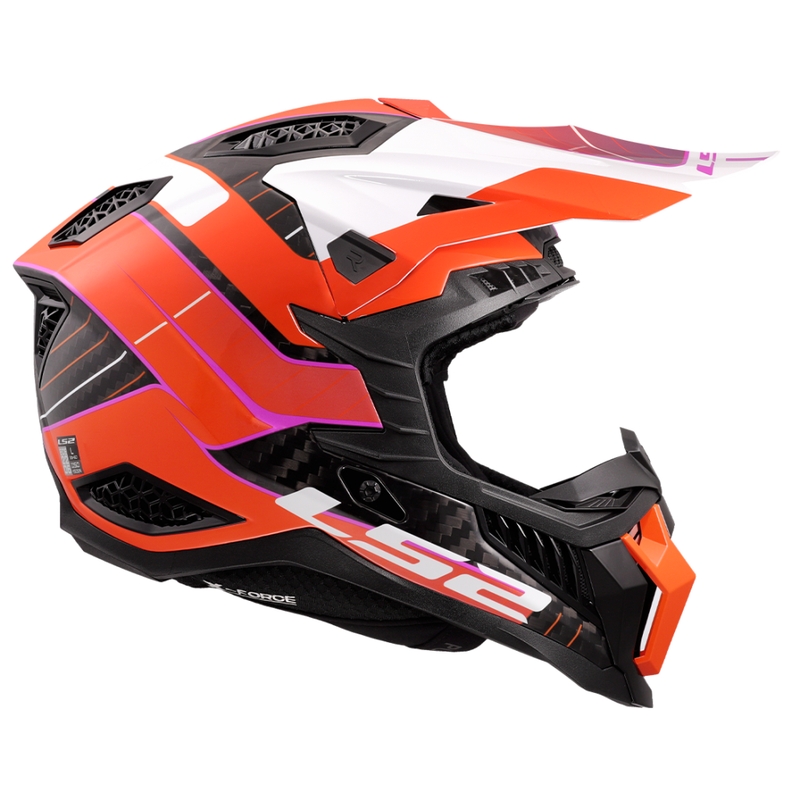 Kask motocrossowy LS2 MX703 X-Force Galuo pomarańczowy
