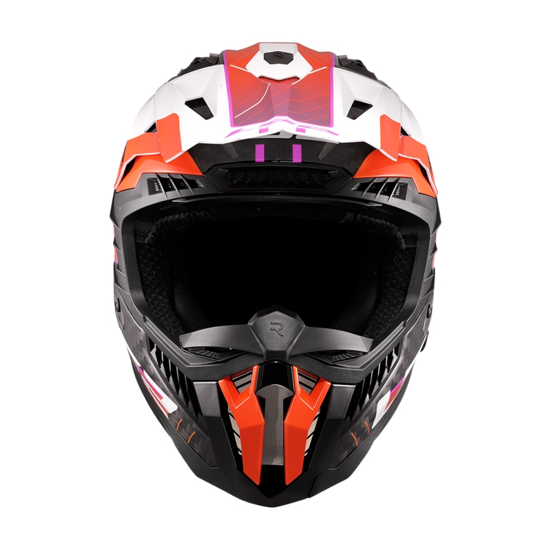 Kask motocrossowy LS2 MX703 X-Force Galuo pomarańczowy