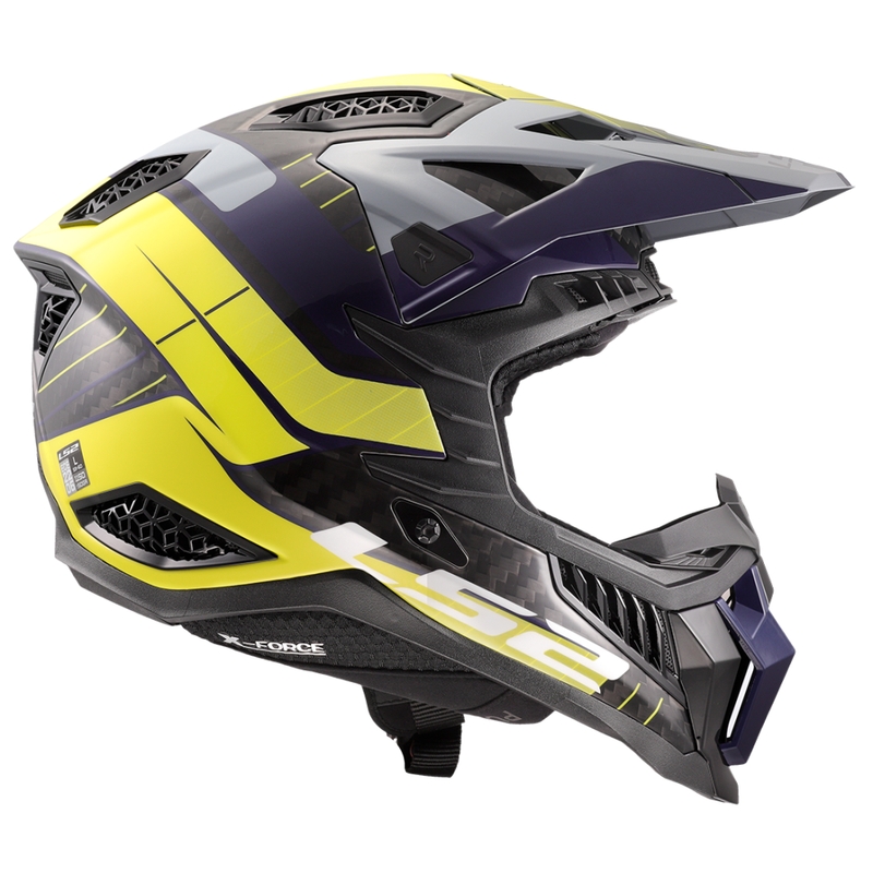 Kask motocrossowy LS2 MX703 X-Force Galuo szaro-fluo żółty