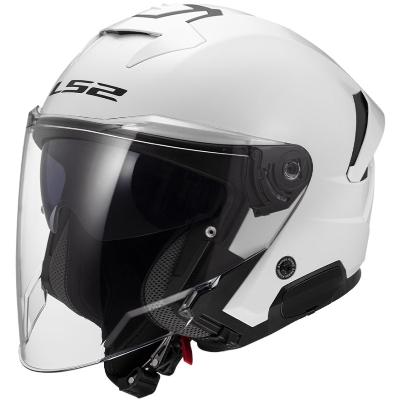 Kask motocyklowy otwarty LS2 OF618 Verso II Solid biały
