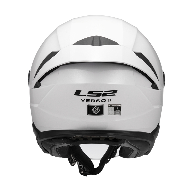 Kask motocyklowy otwarty LS2 OF618 Verso II Solid biały