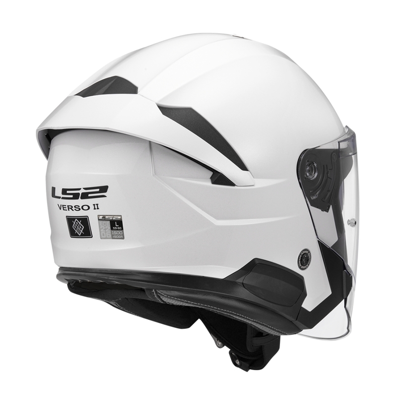 Kask motocyklowy otwarty LS2 OF618 Verso II Solid biały