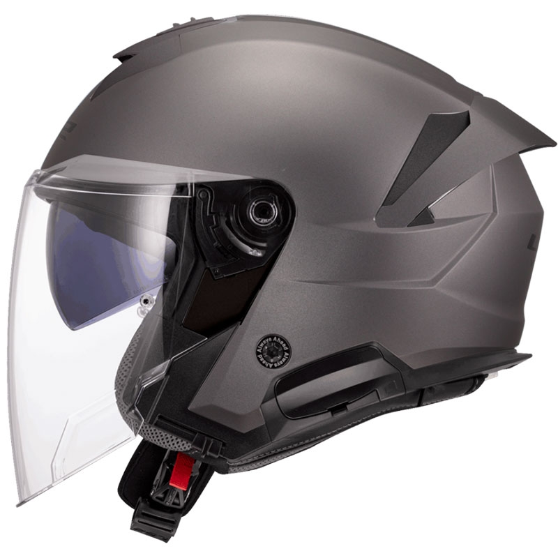 Kask motocyklowy otwarty LS2 OF618 Verso II Solid matowy tytan
