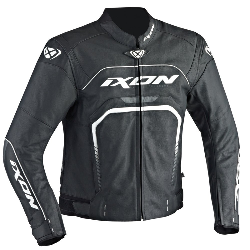 Kurtka motocyklowa IXON Fighter czarno-biała