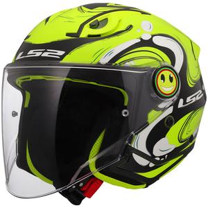 Kask motocyklowy dziecięcy otwarty LS2 OF622 Funny II Glup fluo żółty